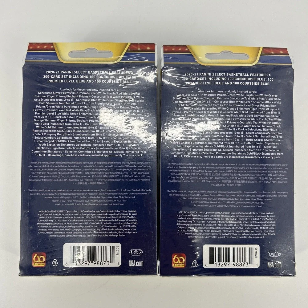 2020-21 Panini Select NBA Basketball Hanger Box‎ New Factory Sealed Lot Of 2